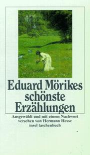 Cover of: Eduard Mörikes schönste Erzählungen. Cover of: Eduard Mörikes schönste Erzählungen.