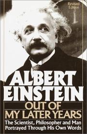 Cover of: Out of my later years by Albert Einstein