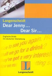 Cover of: Dear Jenny.... Dear Sir: Englische Musterbriefe