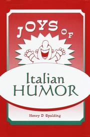 Cover of: Joys of Italian humor by [compiled by] Henry D. Spalding.