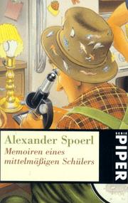 Cover of: Memoiren eines mittelmäßigen Schülers.