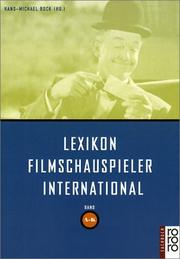 Cover of: Lexikon Filmschauspieler international 1. A - K.