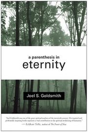 Cover of: A Parenthesis in Eternity by Joel S. Goldsmith