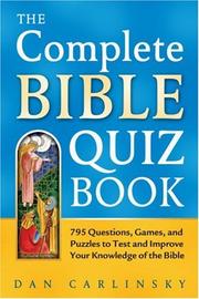 Cover of: The complete Bible quiz book