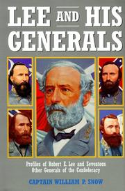Southern generals by William Parker Snow