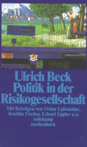 Cover of: Politik in der Risikogesellschaft. Essays und Analysen.
