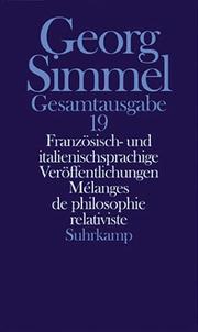Cover of: Gesamtausgabe, 24 Bde., Bd.19, Französisch- und italienischsprachige Veröffentlichungen