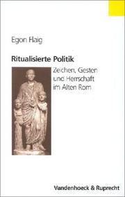 Cover of: Historische Semantik, 6 Bde., Bd.1 : Ritualisierte Politik