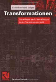 Cover of: Transformationen. Grundlagen und Anwendungen in der Nachrichtentechnik