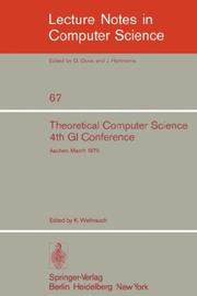 Cover of: Theoretical Computer Science: 4th GI Conference Aachen, March 26-28, 1979 (Lecture Notes in Computer Science)