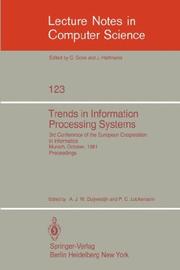 Cover of: Trends in Information Processing Systems: 3rd Conference of the European Cooperation in Informatics, Munich, October 20-22, 1981 (Lecture Notes in Computer Science)