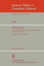 STACS 85 by K. Mehlhorn