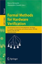 Formal methods for hardware verification by International School on Formal Methods for the Design of Computer, Communication, and Software Systems (6th 2006 Bertinoro, Italy)
