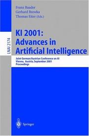 KI 2001 : advances in artificail intelligence : joint German/Austrian Conference on AI, Vienna, Austria, September 19-21, 2001 : proceedings