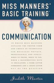 Cover of: Miss Manners' basic training: communication