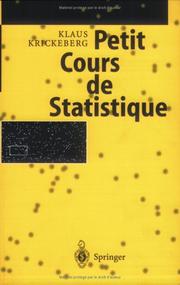 Petit Cours de Statistique by Klaus Krickeberg
