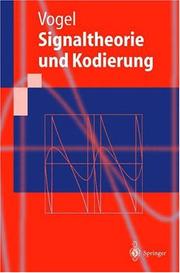 Cover of: Signaltheorie und Kodierung (Springer-Lehrbuch)
