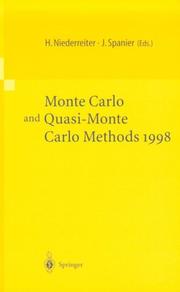 Cover of: Monte-Carlo and Quasi-Monte Carlo Methods 1998: Proceedings of a Conference held at the Claremont Graduate University, Claremont, California, USA, June 22-26, 1998