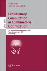 Cover of: Evolutionary Computation in Combinatorial Optimization |