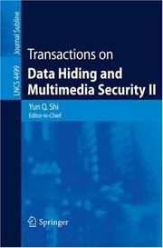 Cover of: Transactions on Data Hiding and Multimedia Security II