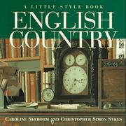 Cover of: English country by Caroline Seebohm
