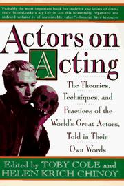 Actors on acting by Toby Cole