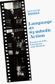 Cover of: Language as symbolic action
