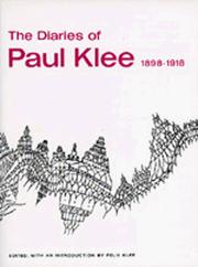 Cover of: The diaries of Paul Klee, 1898-1918