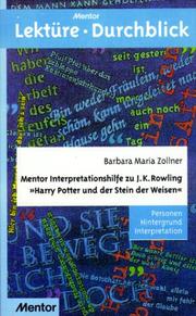 Cover of: Harry Potter und der Stein der Weisen. Mentor Interpretationshilfe.