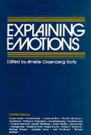 Cover of: Explaining emotions