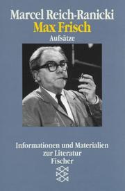 Cover of: Max Frisch.
