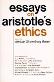 Cover of: Essays on Aristotle's ethics