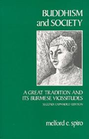 Buddhism and society by Spiro, Melford E.