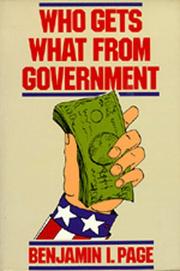 Cover of: Who gets what from government