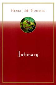 Cover of: Intimacy - Reissue by Henri J. M. Nouwen
