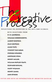 Cover of: The Creative Process by Brewster Ghiselin