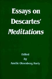 Cover of: Essays on Descartes' Meditations