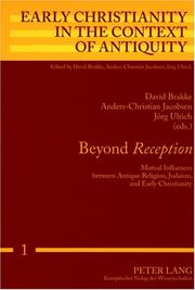Cover of: Beyond Reception: Mutual Influences Between Antique Religion, Judaism, and Early Christianity (Early Christianity in the Context of Antiquity)