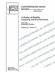 Cover of: A Poetry of Reality: Composing with Recorded Sound (Contemporary Music Review Series)
