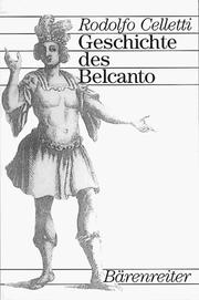 Cover of: Geschichte des Belcanto.