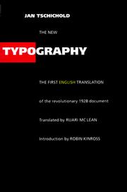 Cover of: The new typography: a handbook for modern designers