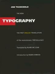 Cover of: The New Typography (Weimar & Now: German Cultural Criticism)