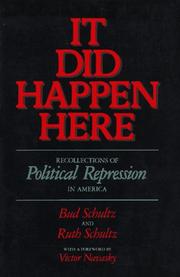 Cover of: It Did Happen Here by Bud Schultz, Ruth Schultz