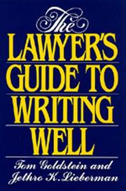 The lawyer's guide to writing well by Tom Goldstein