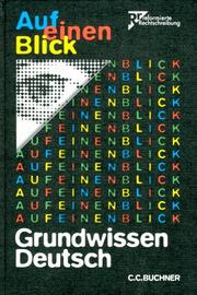 Cover of: Auf einen Blick: Grundwissen Deutsch. Neu. (Lernmaterialien)