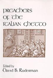 Preachers of the Italian Ghetto by David B. Ruderman