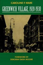 Greenwich Village, 1920-1930 : a comment on American civilization in the post-war years