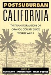 Cover of: Postsuburban California: The Transformation of Orange County since World War II
