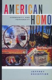 Cover of: American homo: community and perversity