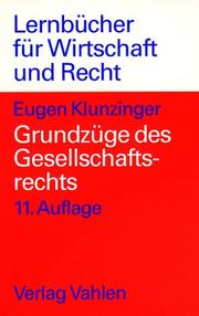 Cover of: Grundzüge des Gesellschaftsrechts.